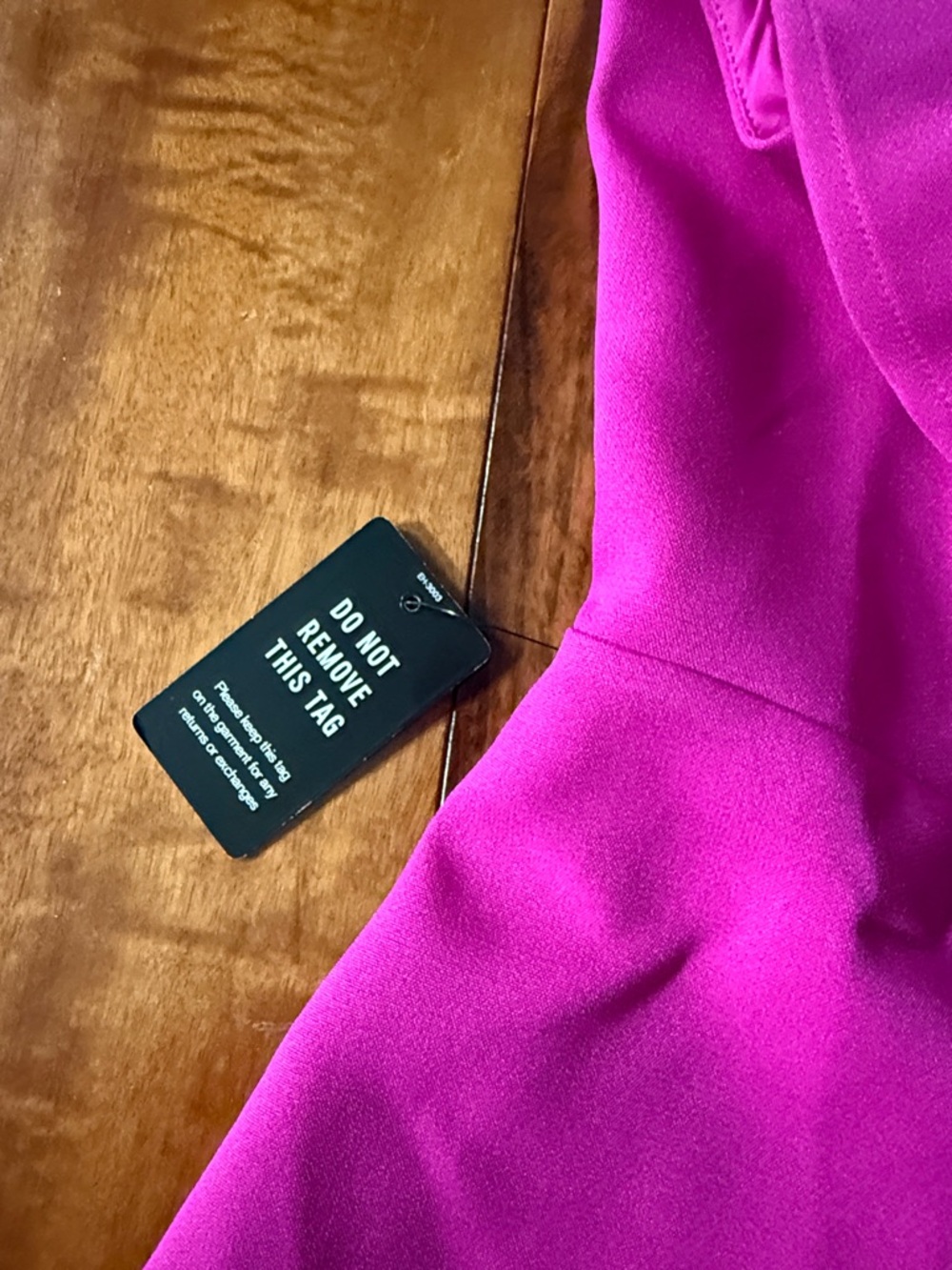 Express One-Shoulder Hot Pink Ruffle Dress - Picture 3 of 4